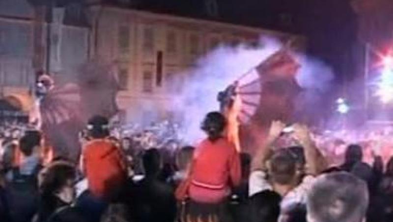 VIDEO! Piata Mare din Sibiu a fost invadata de creaturi fantastice