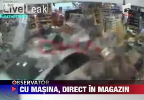 VIDEO! Turcia: O soferita a distrus in intregime un magazin