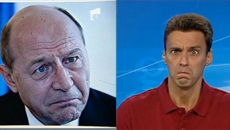 Vezi cum imita Mircea Badea privirea lui Traian Basescu!
