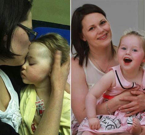 Miracolul unui sarut de mama - povestea emotionanta a fetitei care a supravietuit unei boli fatale