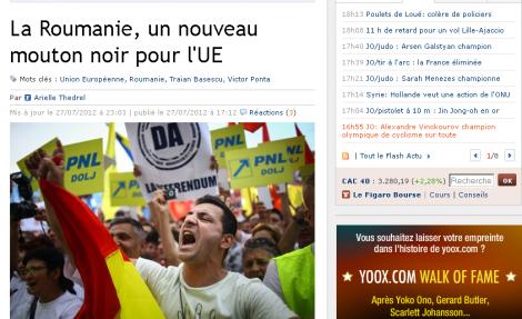 Le Figaro: "Romania, o noua oaie neagra a UE"