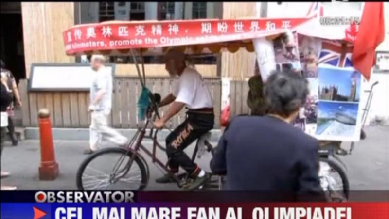 Un chinez a ajuns la Jocurile Olimpice de la Londra cu ricsa. A pedalat timp de 2 ani de zile!