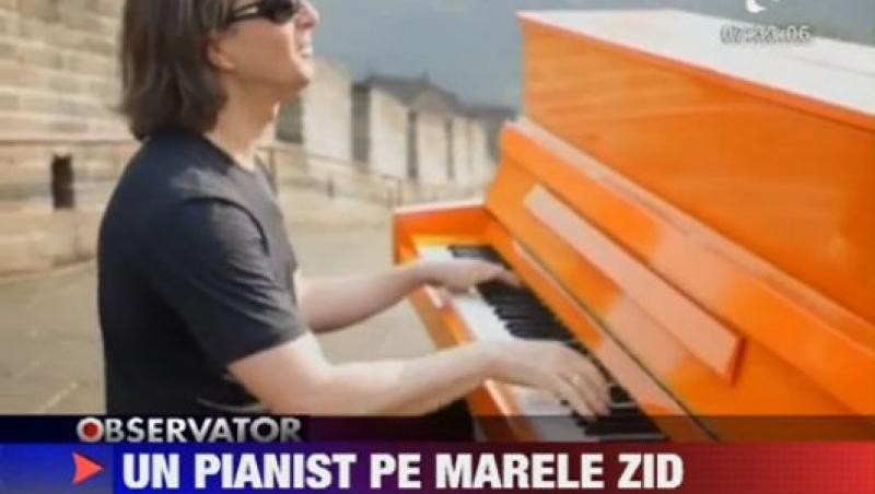 Un muzician german si-a implinit un vis ciudat: sa cante la pian pe Marele Zid Chinezesc