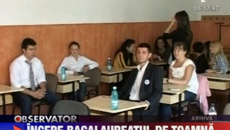 Astazi incepe bacalaureatul de toamna. 100.000 de liceeni incearca din nou sa treaca examenul maturitatii