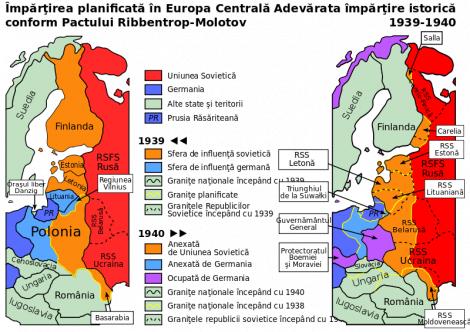 23 august 1939: Germania si URSS si-au impartit Europa de Est prin semnarea pactului Ribbentrop-Molotov