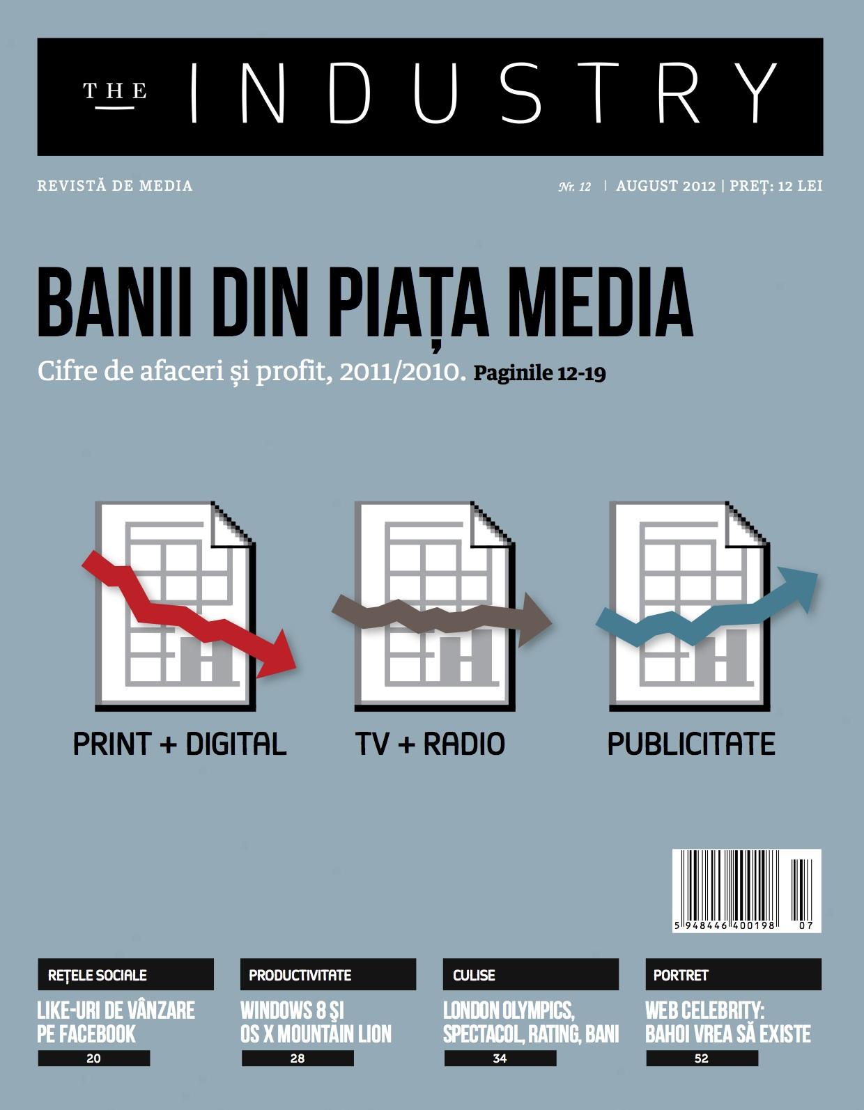 Cifre de afaceri ale marilor grupuri media, Windows 8 si povestea lui Bahoi, in noul numar al revistei &ldquo;The Industry&rdquo;