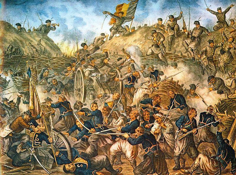 Razboiul de Independenta: Pe 30 august 1877 dorobantii au ridicat tricolorul romanesc deasupra redutei otomane Grivita