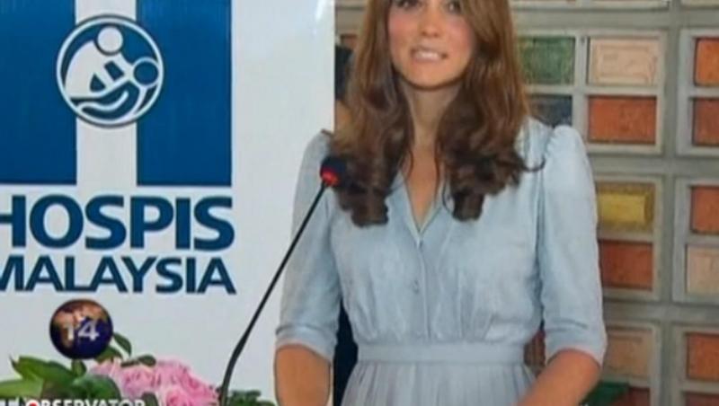 Kate Middleton a sustinut primul ei discurs oficial