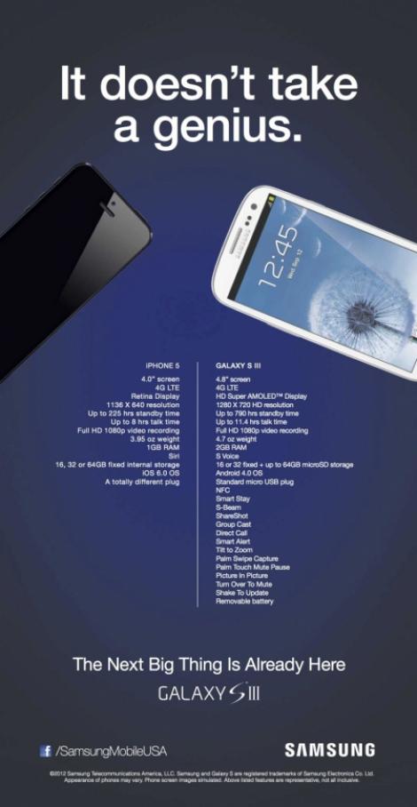 "Razboiul" Apple - Samsung continua cu o campanie coreeana agresiva