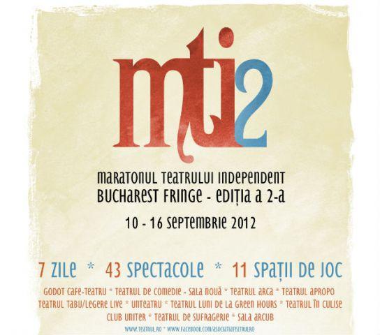 "Maratonul teatrului independent - Bucharest Fringe", intre 10 si 16 septembrie