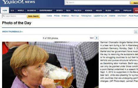 Angela Merkel nu se formalizeaza in timpul liber: iese la bere cu colegii!