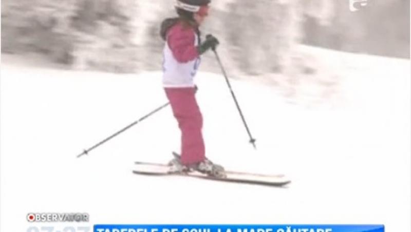 Taberele de schi au fost luate cu asalt de copii