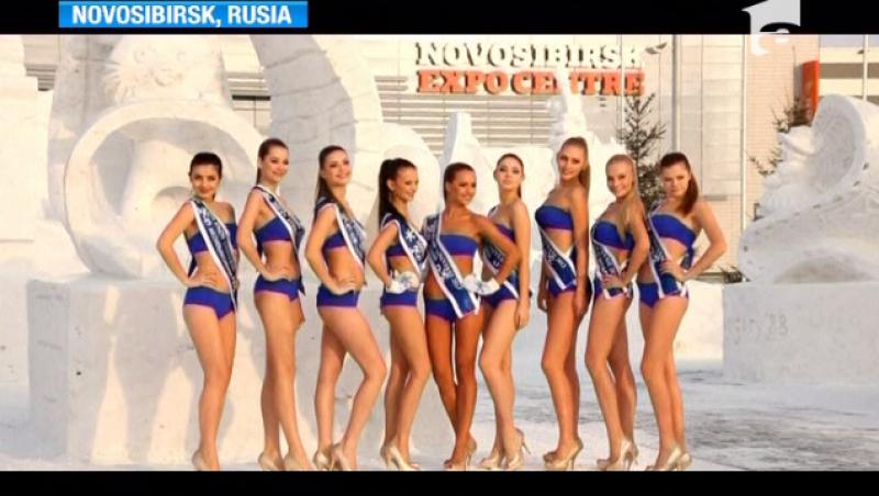 VIDEO... Miss Siberia, in costum de baie la -21 DE GRADE!