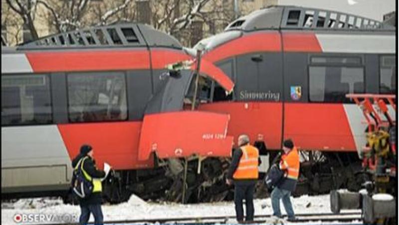 Update: Doua trenuri s-au ciocnit frontal in Austria: 41 de calatori raniti, 5 in stare grava