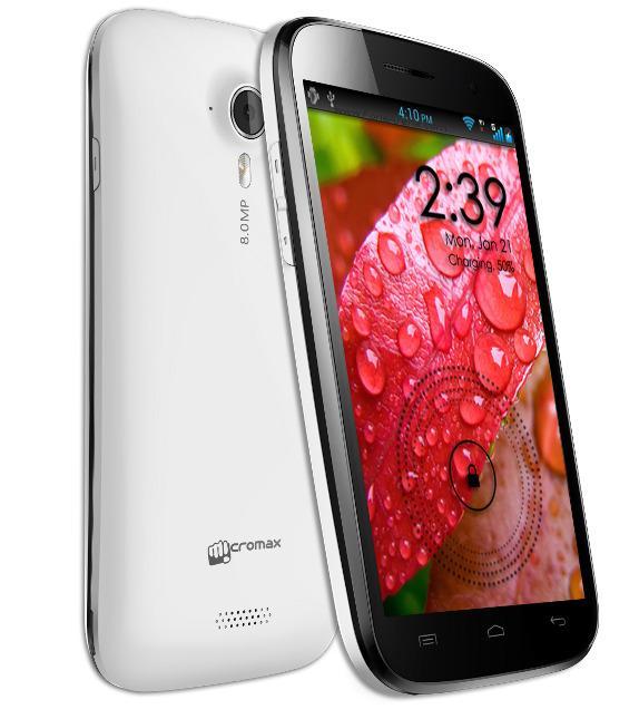 Micromax anunta un smartphone dual sim cu ecran de 5 inci