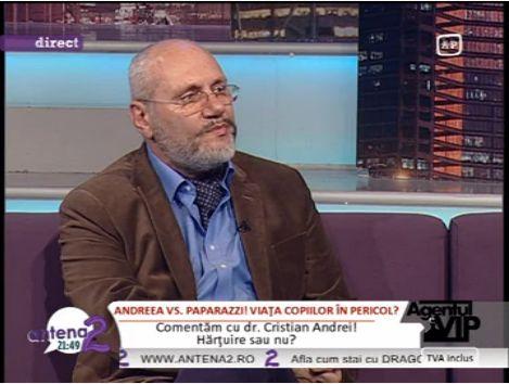 Dr. Cristian Andrei despre plecarea din tara a Andreei Marin: "Ma tem ca va lua decizia de a scoate copilul din comunitate"