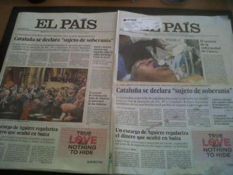 El Pais a publicat o fotografie falsa cu Hugo Chavez intubat. Publicatia, data in judecata de guvernul venezuelean