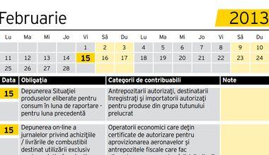 Agenda obligatiilor fiscale. Vezi ce taxe ai de platit in 2013