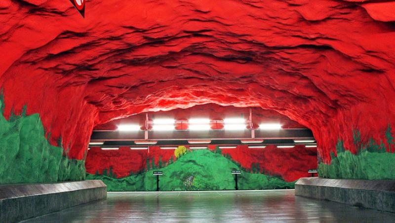 Galerie FOTO! Metroul din Stockholm, cel mai frumos muzeu mobil din Europa