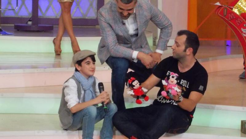 Omar, câştigătorul primului sezon al emisiunii "Next Star", alături de Mihai Morar şi de Aurelian Temişan