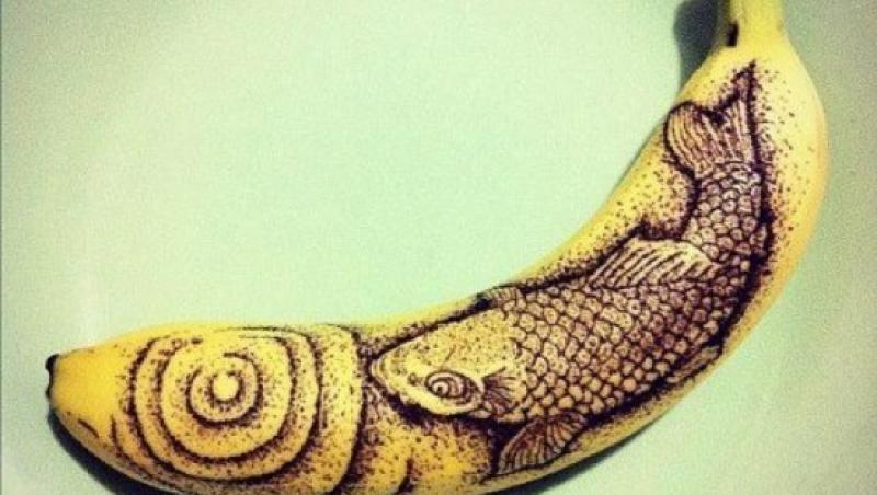 GALERIE FOTO! O formă de artă... delicioasă: Bananele TATUATE!