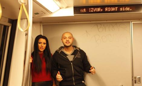FOTO! Daniela Crudu şi Mihai Mitoşeru, aventuri la metrou