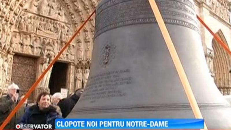 Catedrala Notre Dame din Paris implineste 850 de ani si a primit noua clopote noi