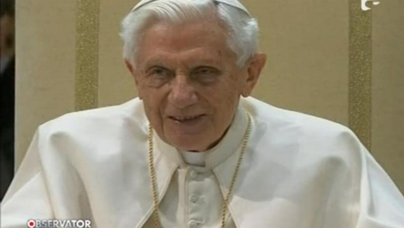 Papa Benedict al XVI-lea, la prima aparitie publica dupa anuntul demisiei