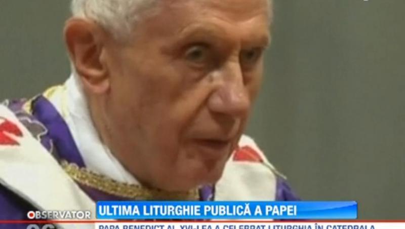 Papa Benedict al XVI-lea, ovationat la ultima liturghie publica dinaintea retragerii sale