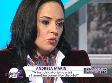 Andreea Marin: "A fost de datoria noastra sa anuntam oamenilor divortul." Afla de ce a facut anuntul despartirii pe Facebook!