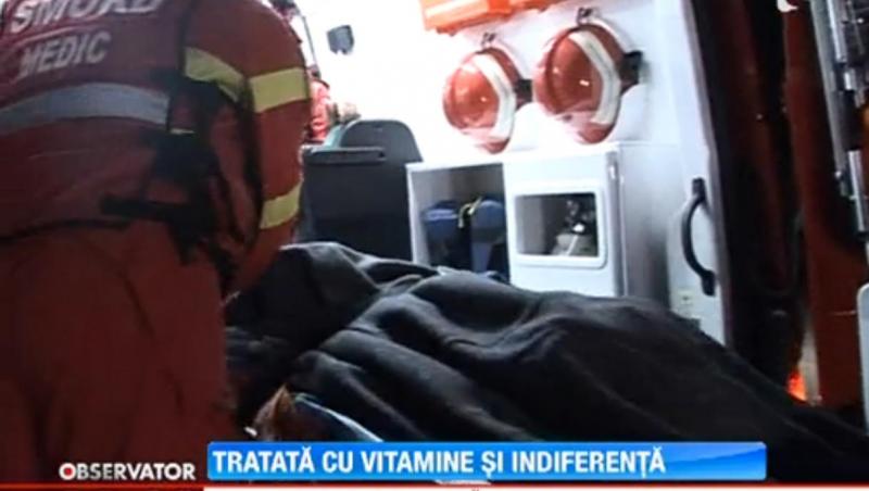 O femeie tratata cu vitamine la Spitalul Judetean din Craiova a ajuns in stare grava la un spital din Capitala
