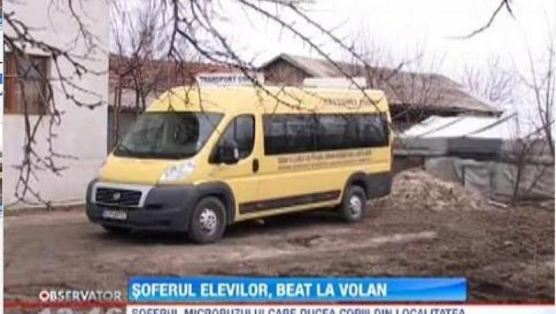 Soferul unui microbuz scolar, prins beat la volan chiar inainte sa imbarce elevii