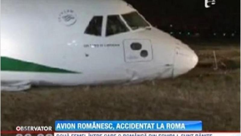 Un avion romanesc a ratat aterizarea pe aeroportul din Roma: 16 oameni au fost raniti