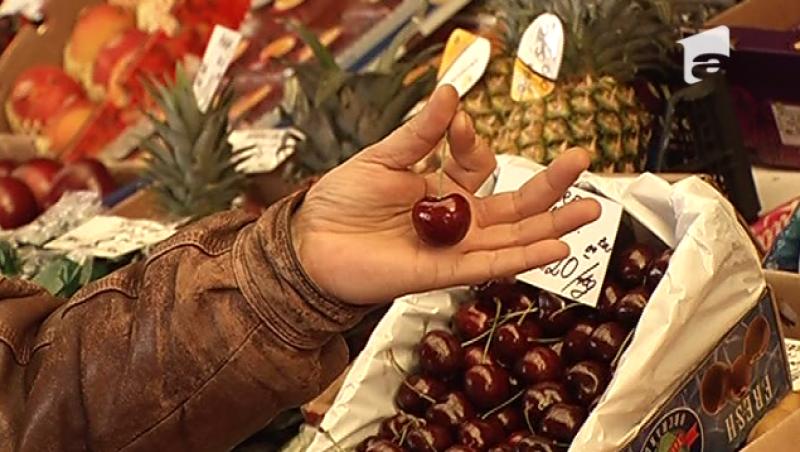Fructe cu pret de metale pretioase: Un kilogram de cirese de Tasmania costa 220 de lei in pietele romanesti