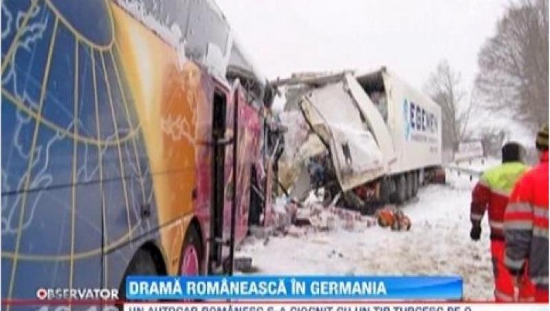 Accident cu autocar romanesc in Germania. Un om a murit si 15 sunt raniti