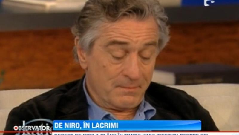 Robert de Niro a izbucnit in plans, in timpul unui interviu TV!