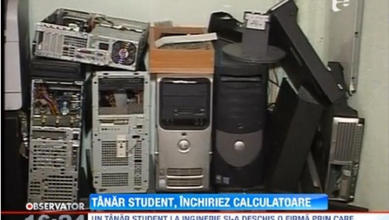 Un tanar student din Targu Jiu inchiriaza calculatoare second-hand