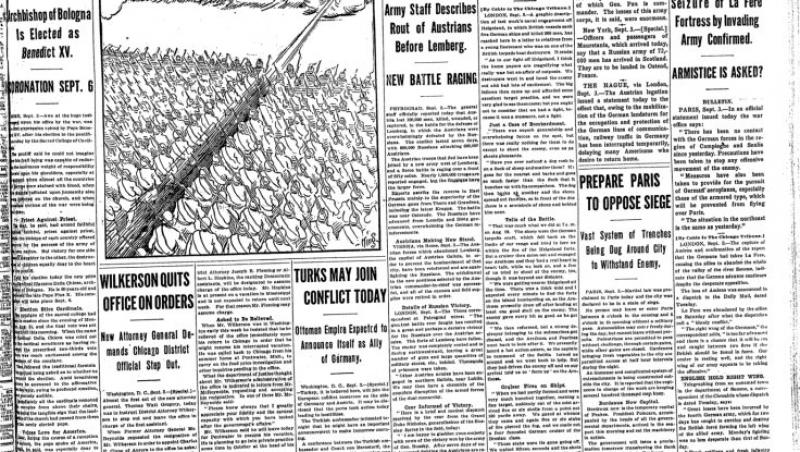 FOTO! Alegerea papilor, pe prima pagina din Chicago Tribune, de 135 de ani