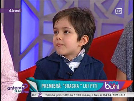 Impresionant! Edan, baiatul lui Victor Piturca, a recitat la "Rai da' buni" o poezie dedicata mamei!