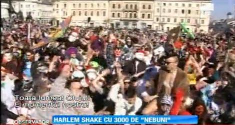 Cluj, capitala mondiala Harlem Shake. Peste 3000 de tineri au dansat pe celebra melodie