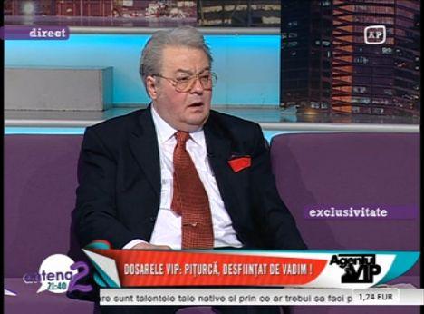 Corneliu Vadim Tudor s-a dezlantuit: "Ba, Piturca! E hotararea unui tribunal, aici nu esti sub caruta cu coviltir a lui tac-tu si a lui ma-ta!"