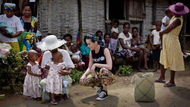 Katy Perry a devenit ambasador al UNICEF in Madagascar