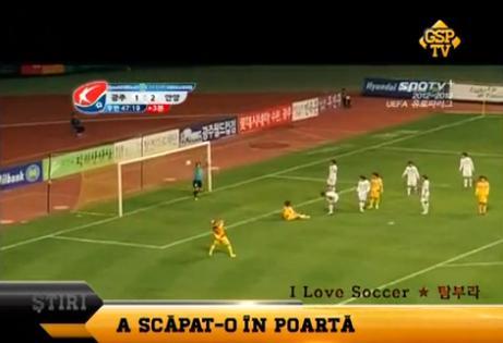 VIDEO: A scapat sapunul! Un portar din Coreea de Sud si-a ingropat echipa cu o gafa de cascadorii rasului