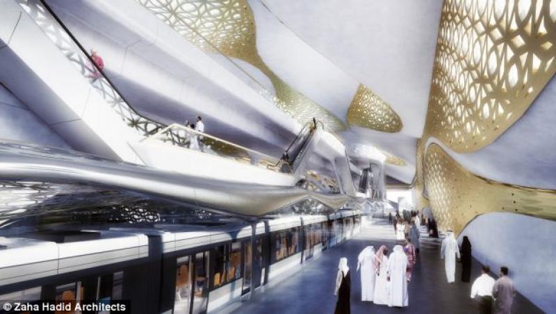FOTO! Cea mai luxoasa linie de metrou din lume va fi construita in Arabia Saudita