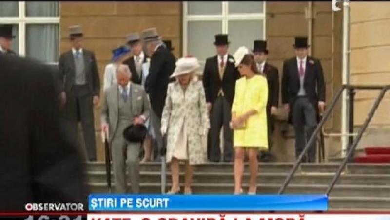 Ducesa de Cambridge a atras toate privirile la o petrecere organizata de Regina Elisabeta a II-a