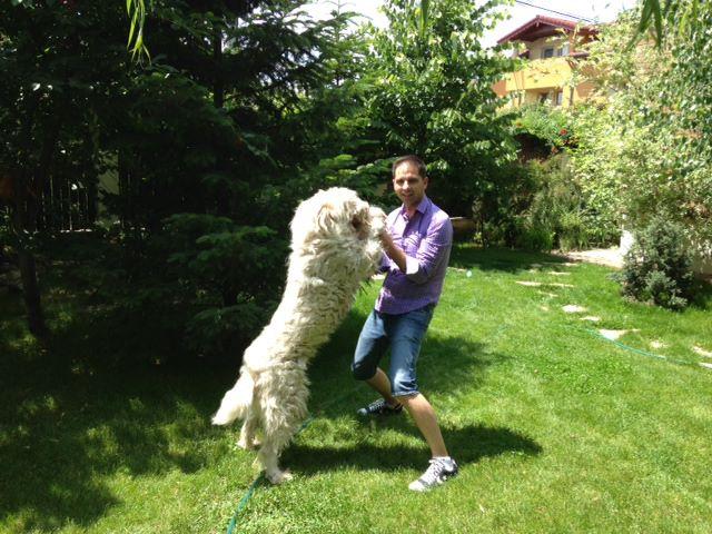 Dan Negru, alaturi de prietenul sau cel mai bun, intr-o fotografie inedita