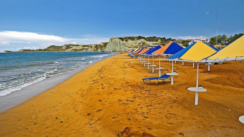 La plaja in Kefalonia, Grecia