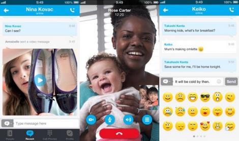 Utilizatorii Skype iOS pot trimite, nelimitat, mesaje video