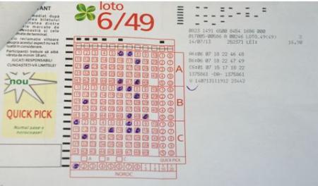 Acesta este biletul de LOTO in valoare de 11 milioane de euro