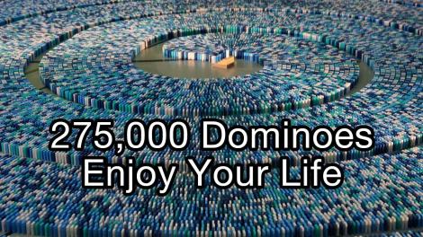 VIDEO! Bucura-te de viata  sau 275 mii piese de domino